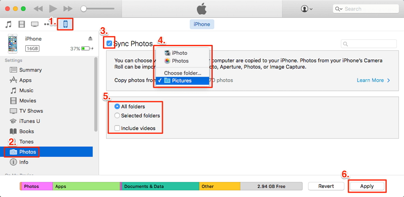 copy photos from pc to iphone without itunes